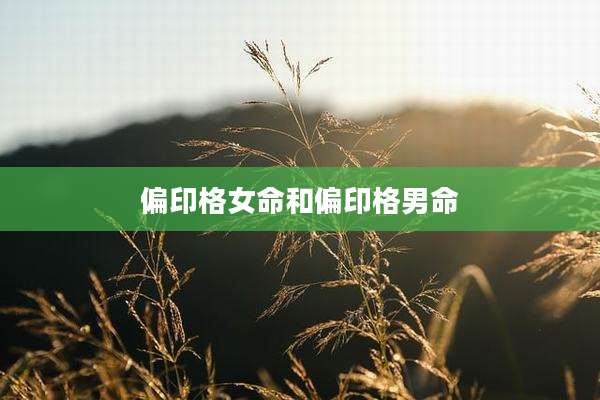偏印格女命和偏印格男命