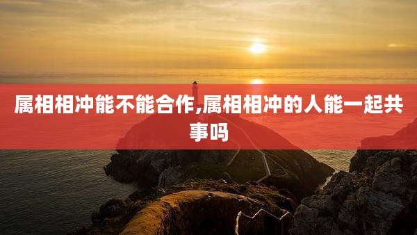属相相冲能不能合作,属相相冲的人能一起共事吗