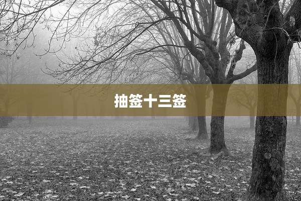 抽签十三签