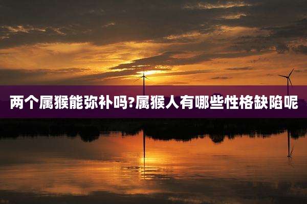 两个属猴能弥补吗?属猴人有哪些性格缺陷呢