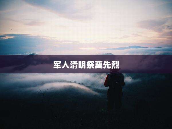 军人清明祭奠先烈