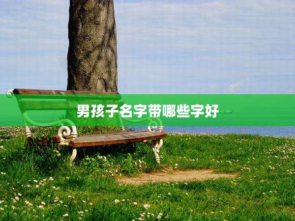 男孩子名字带哪些字好