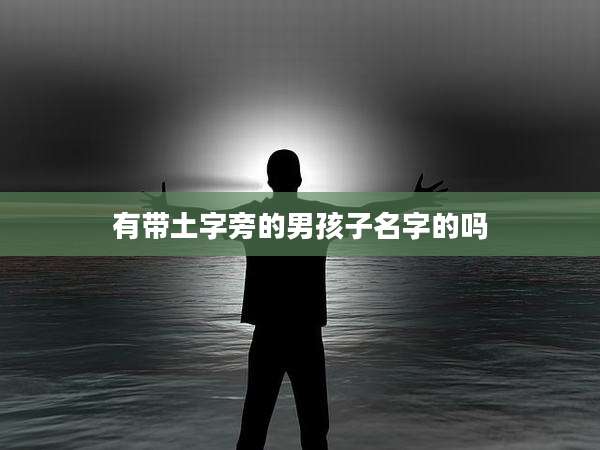 有带土字旁的男孩子名字的吗