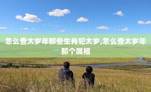 怎么查太岁年那些生肖犯太岁,怎么查太岁年那个属相