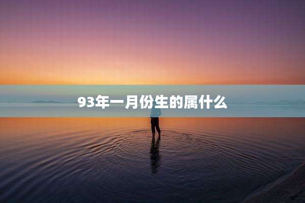 93年一月份生的属什么