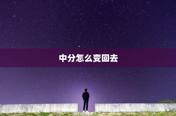 中分怎么变回去
