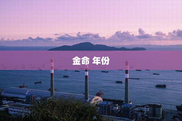金命 年份