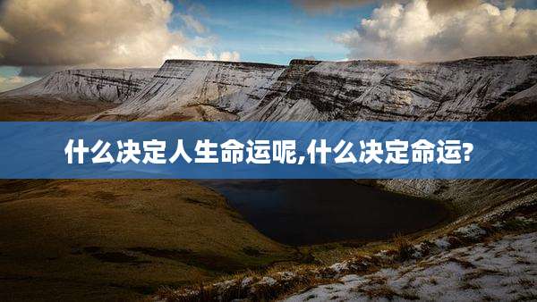 什么决定人生命运呢,什么决定命运?