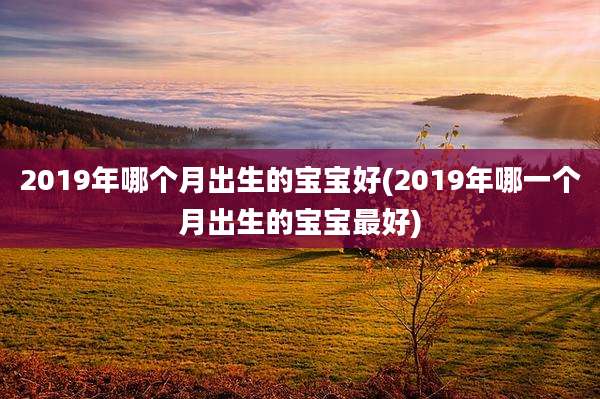 2019年哪个月出生的宝宝好(2019年哪一个月出生的宝宝最好)