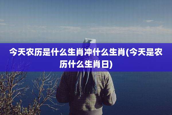 今天农历是什么生肖冲什么生肖(今天是农历什么生肖日)