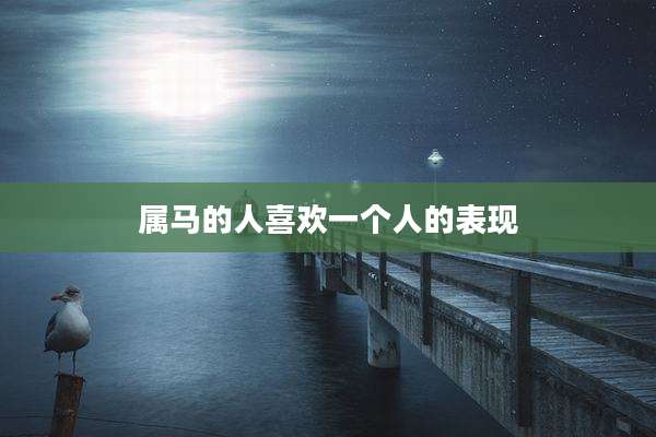 属马的人喜欢一个人的表现