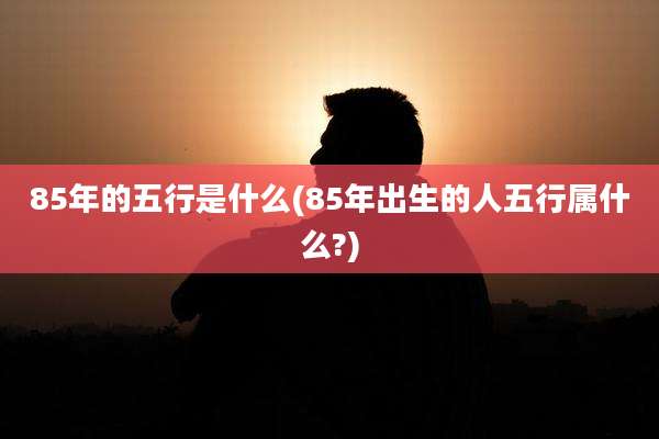 85年的五行是什么(85年出生的人五行属什么?)