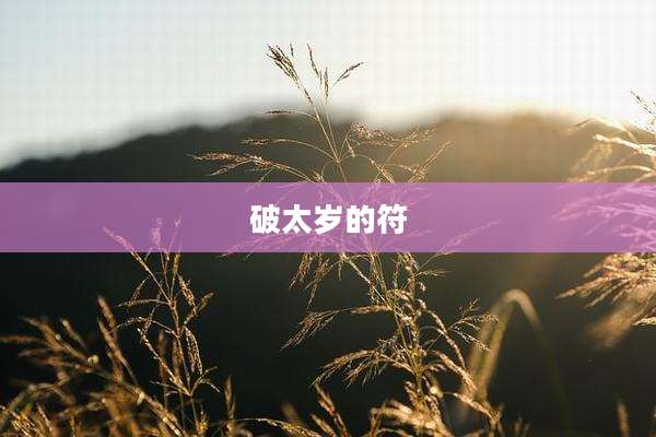 破太岁的符