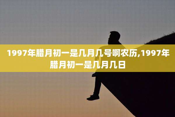 1997年腊月初一是几月几号啊农历,1997年腊月初一是几月几日
