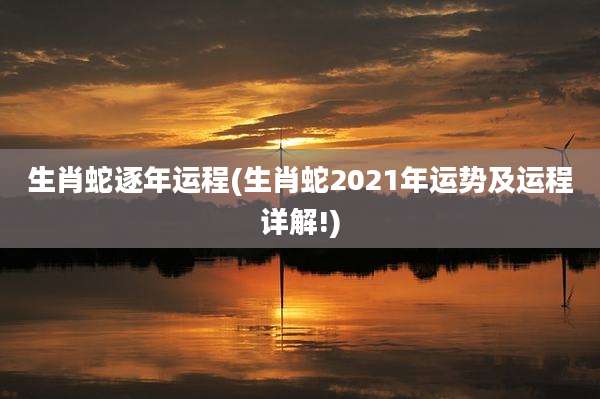 生肖蛇逐年运程(生肖蛇2021年运势及运程详解!)