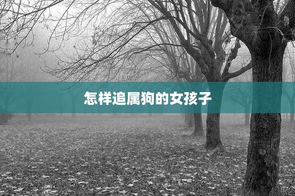 怎样追属狗的女孩子
