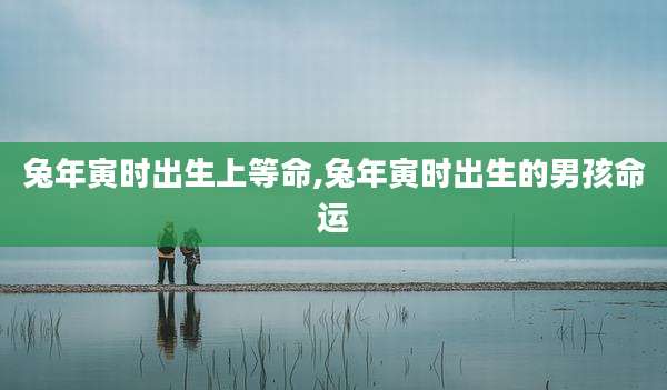 兔年寅时出生上等命,兔年寅时出生的男孩命运