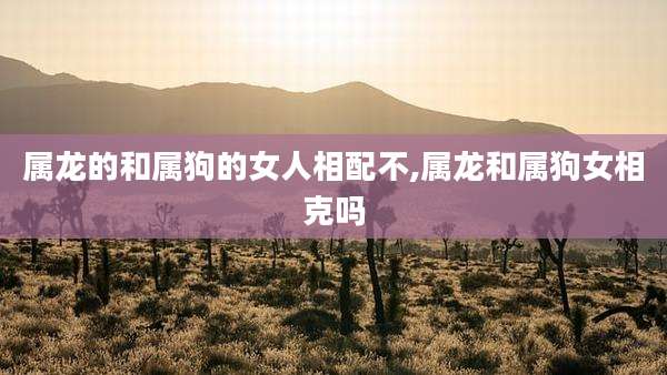属龙的和属狗的女人相配不,属龙和属狗女相克吗