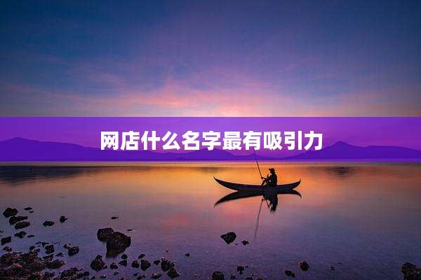 网店什么名字最有吸引力