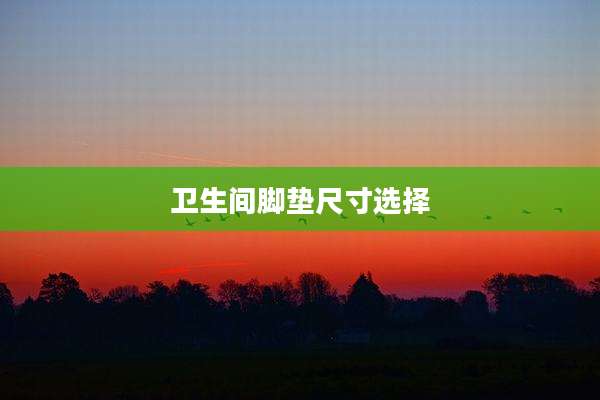卫生间脚垫尺寸选择