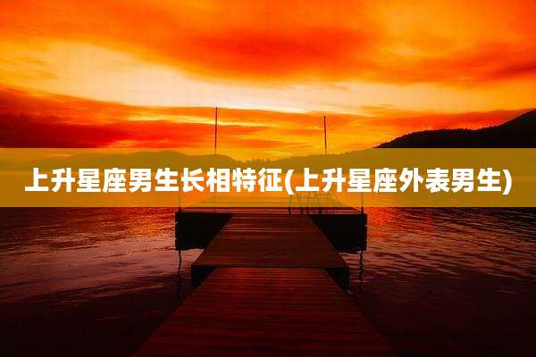 上升星座男生长相特征(上升星座外表男生)