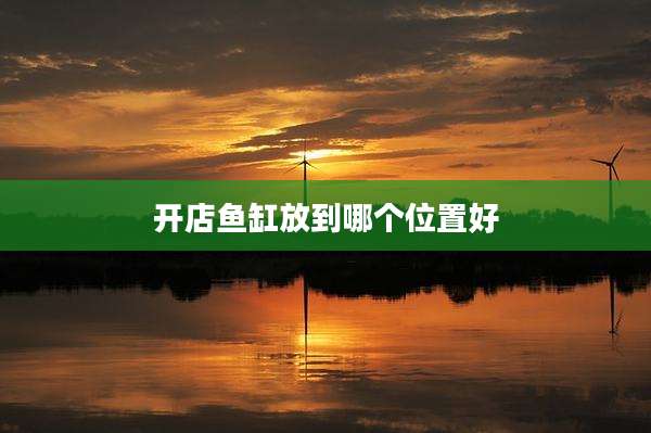开店鱼缸放到哪个位置好
