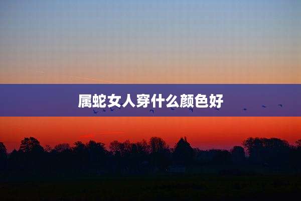 属蛇女人穿什么颜色好