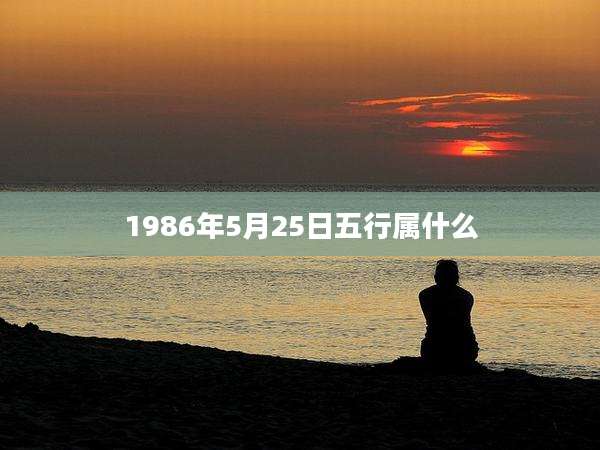 1986年5月25日五行属什么