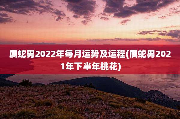 属蛇男2022年每月运势及运程(属蛇男2021年下半年桃花)