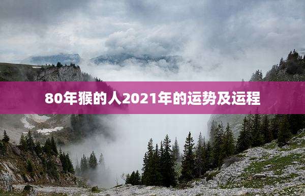 80年猴的人2021年的运势及运程