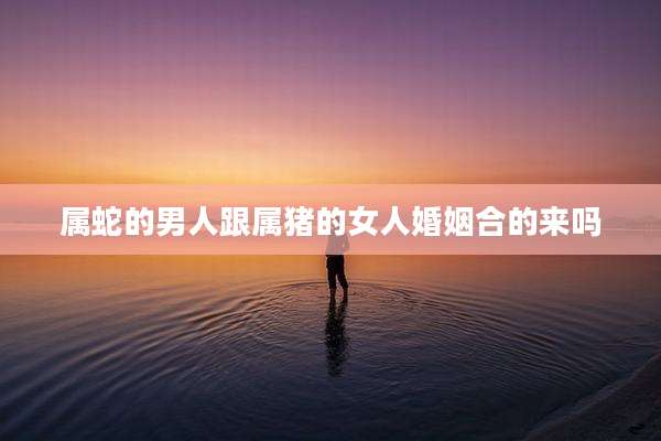 属蛇的男人跟属猪的女人婚姻合的来吗