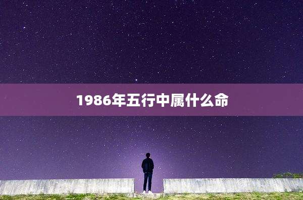 1986年五行中属什么命