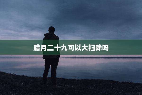 腊月二十九可以大扫除吗
