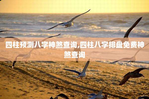 四柱预测八字神煞查询,四柱八字排盘免费神煞查询