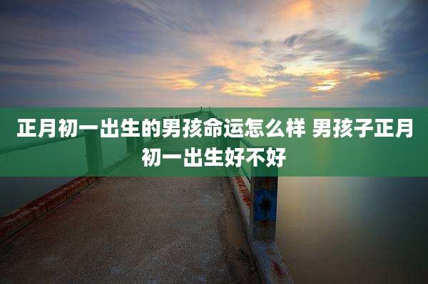 正月初一出生的男孩命运怎么样 男孩子正月初一出生好不好