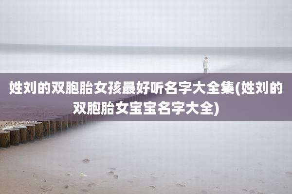 姓刘的双胞胎女孩最好听名字大全集(姓刘的双胞胎女宝宝名字大全)