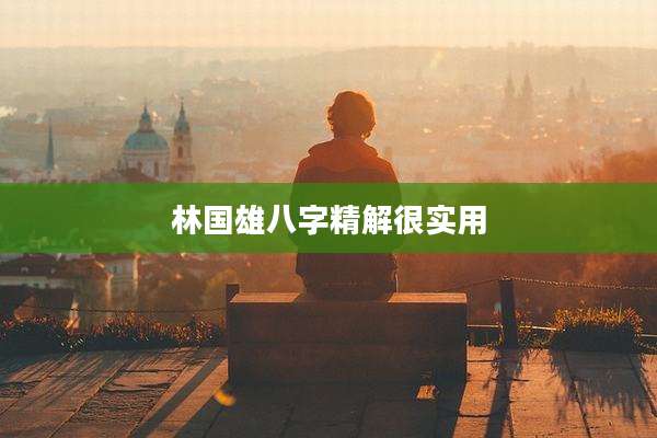 林国雄八字精解很实用