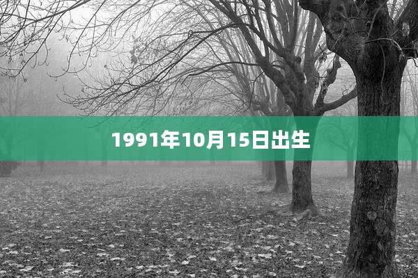 1991年10月15日出生