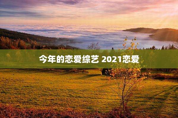 今年的恋爱综艺 2021恋爱