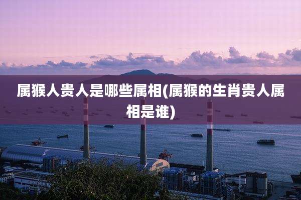 属猴人贵人是哪些属相(属猴的生肖贵人属相是谁)