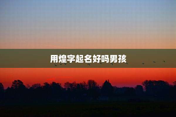 用煌字起名好吗男孩