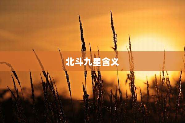 北斗九星含义