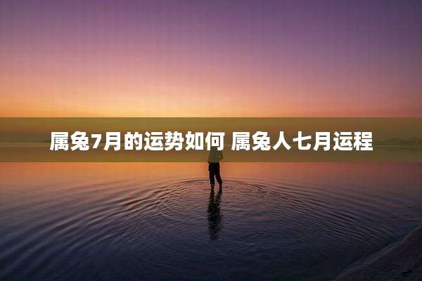 属兔7月的运势如何 属兔人七月运程
