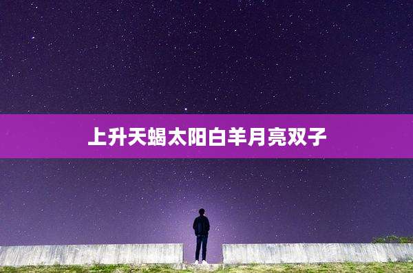 上升天蝎太阳白羊月亮双子