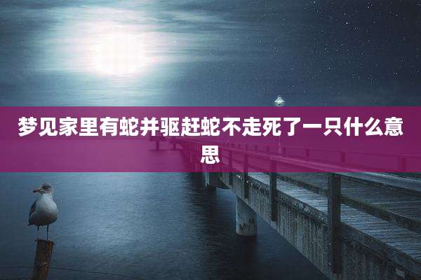 梦见家里有蛇并驱赶蛇不走死了一只什么意思