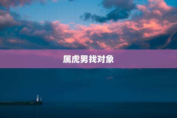 属虎男找对象