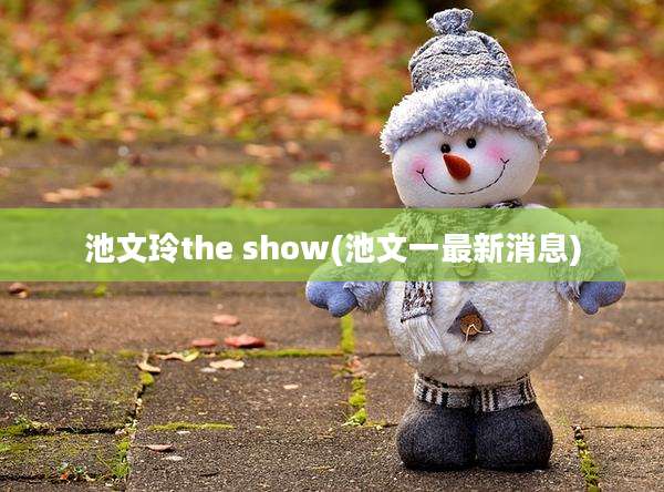 池文玲the show(池文一最新消息)