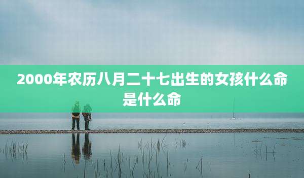 2000年农历八月二十七出生的女孩什么命是什么命