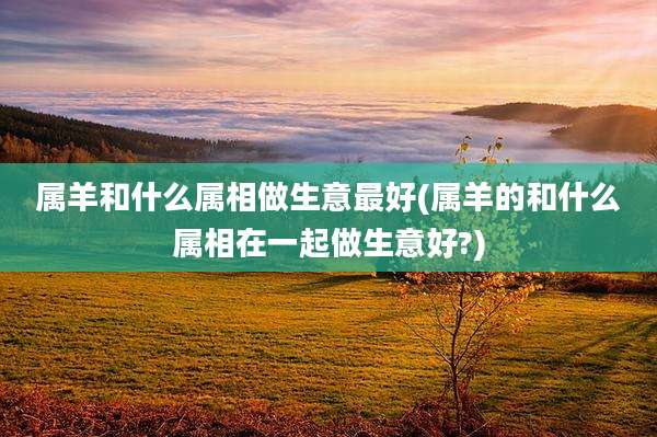 属羊和什么属相做生意最好(属羊的和什么属相在一起做生意好?)