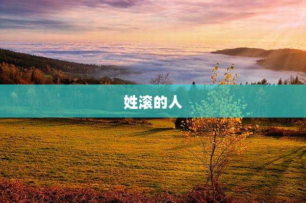 姓滚的人